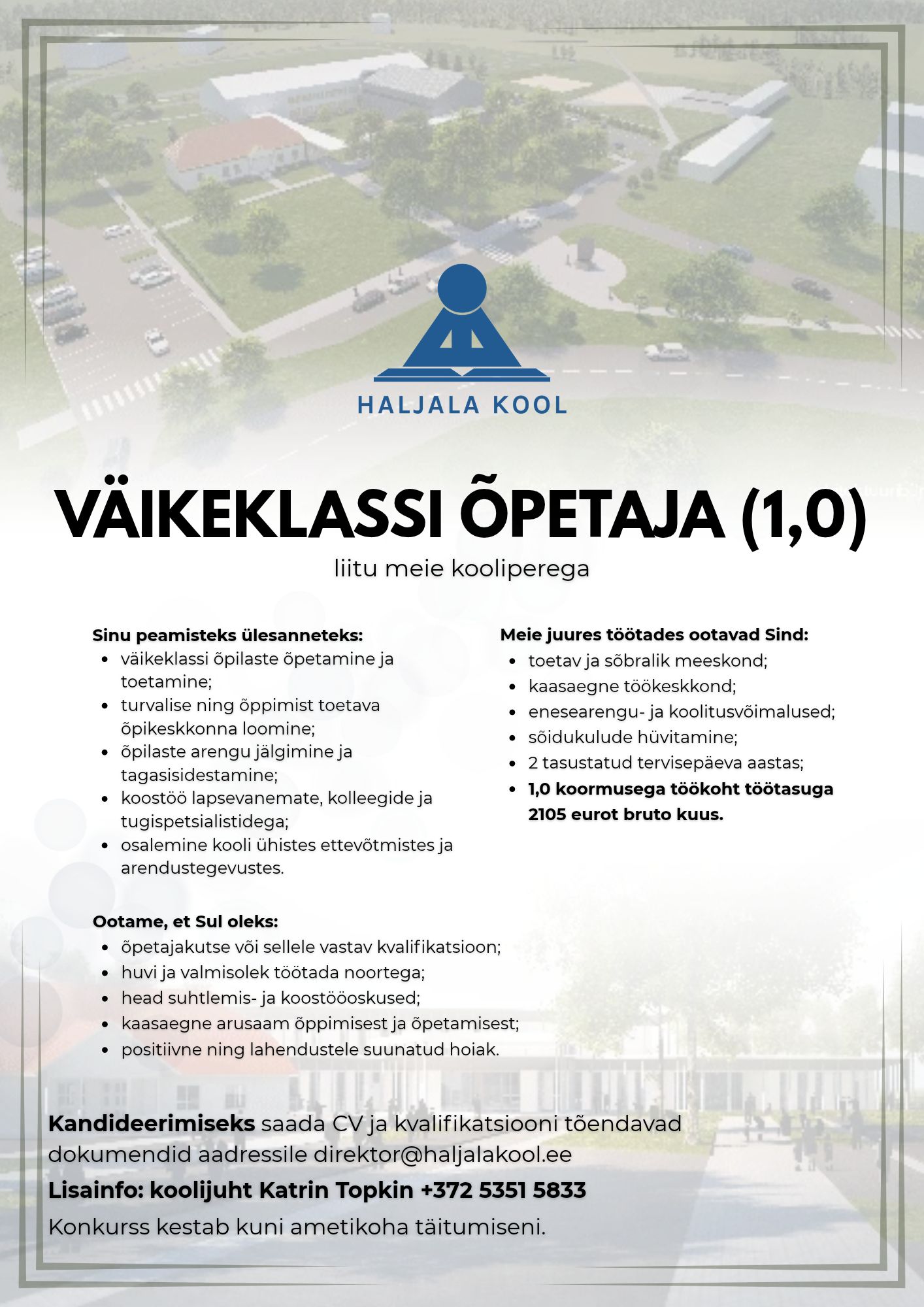 Väikeklassiõpetaja töökuulutus uus