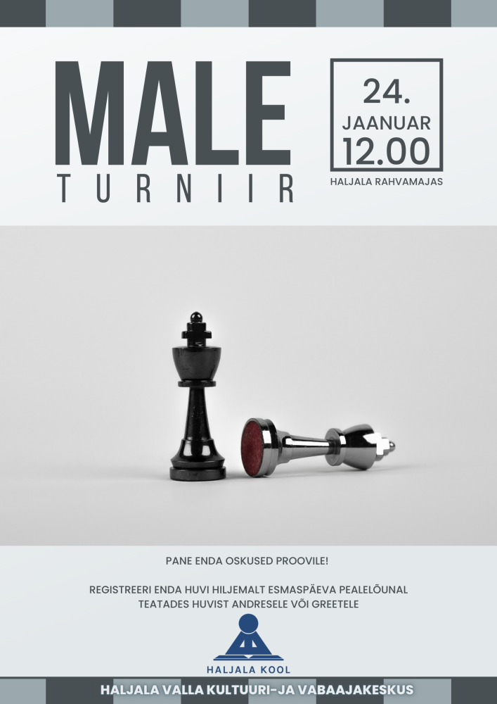 grey monochrome chess tournament poster 2